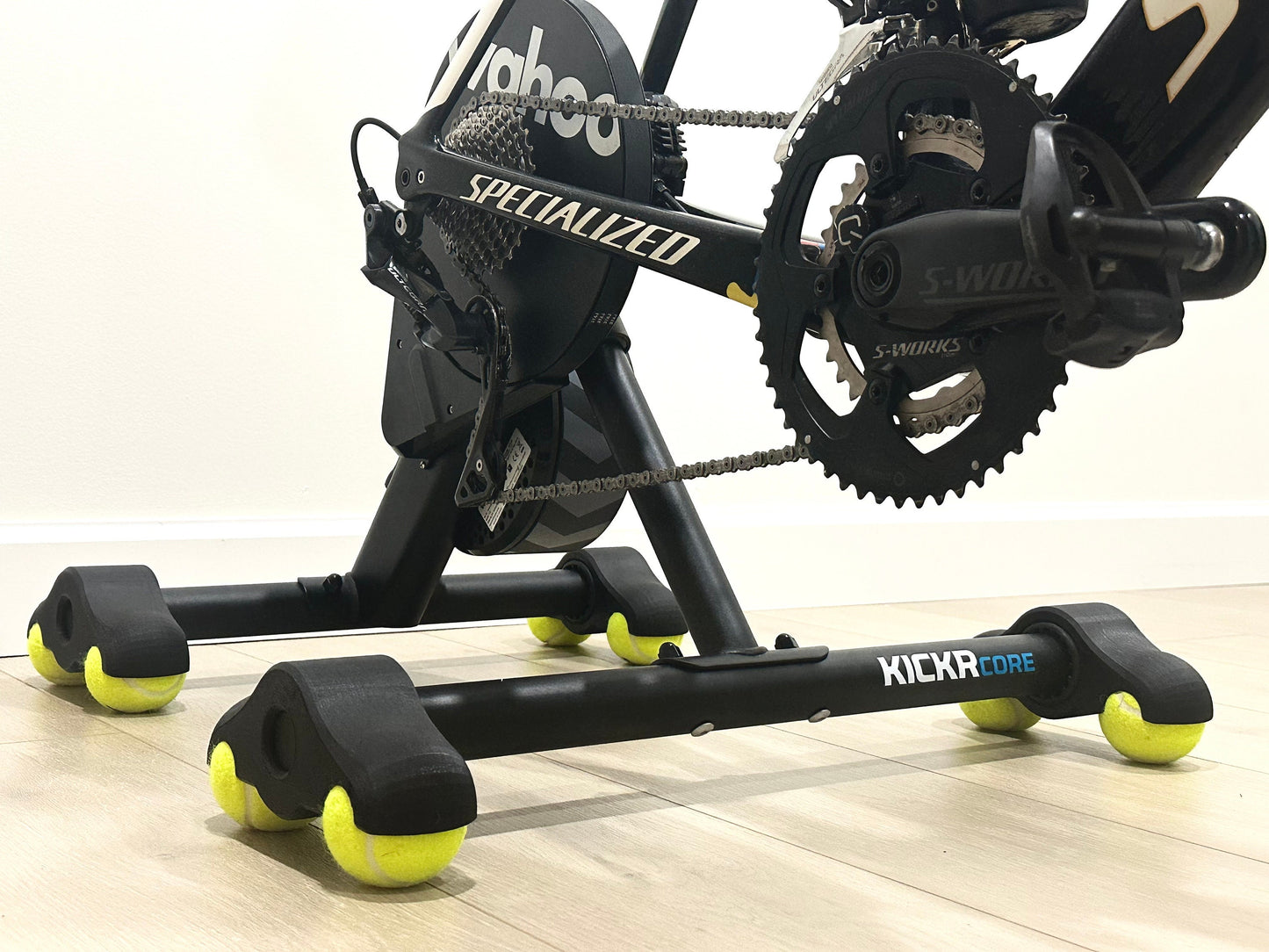 Indoor Turbo Trainer Rocker Feet with Tennis Balls